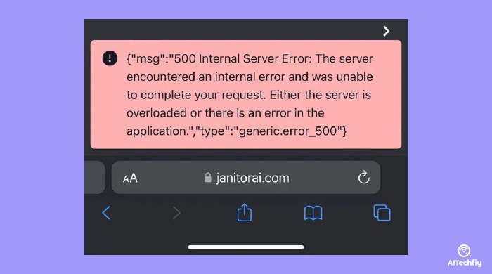 Janitor AI 500 Internal Server Error
